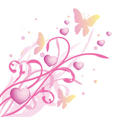 Fototapeta na wymiar pink floral spring background