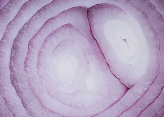 Red Onion Layers Close Up