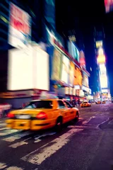 Keuken foto achterwand New York taxi Taxi in Times Square