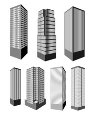 realistic vector skyscrapers