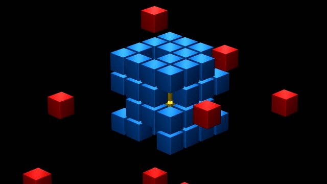 colourful cubes forming a cube