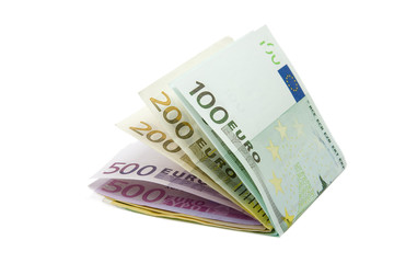 Money isolated on white.