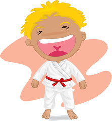 boy playing koong-foo-karate