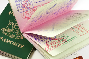 philippine passports with visa stamps