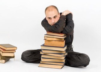 man with books