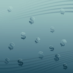 blue dollar sign background