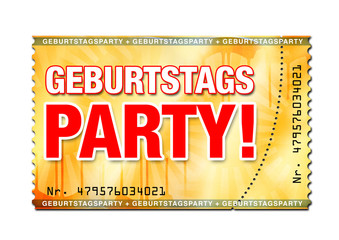 Geburtstagsparty Ticket