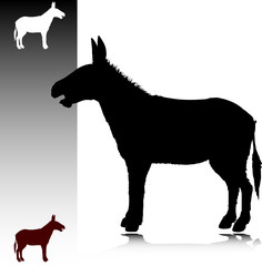 donkey funny vector silhouettes