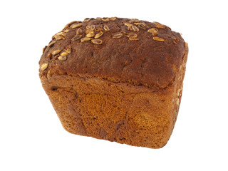 Bread on white background with shadows