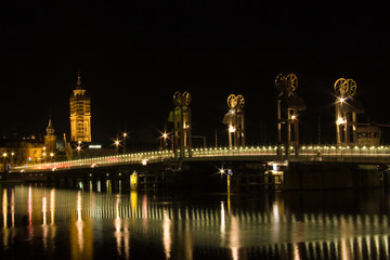 Obraz premium Dutch cityscape at night