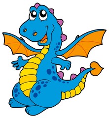 Cute blue dragon