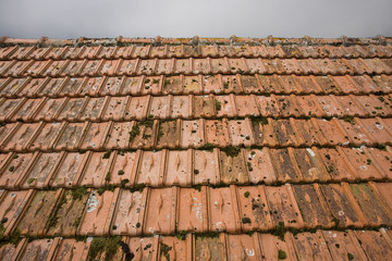 france,normandie,veules-les-roses : toit de tuiles