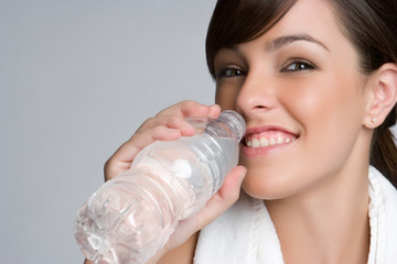 Fitness Woman Drinking Water