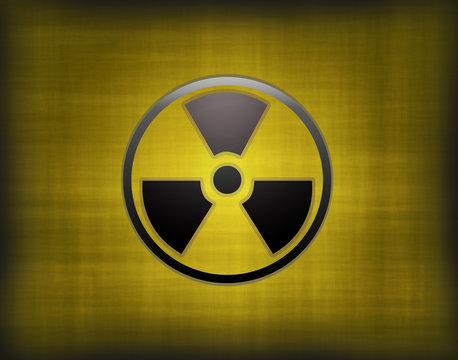 Radioactive sign on nice background