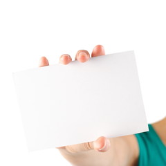 Blank note card