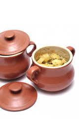 stewed potatoes at the pot