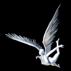 Angel white flying