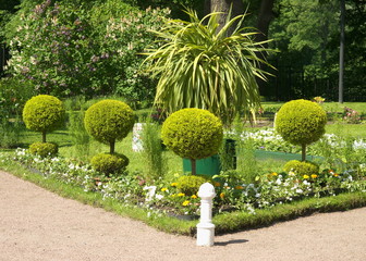 Corner of a green garden of park Alexandria