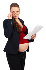 Fototapeta premium Pregnant woman at work...