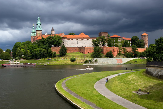 The Wawel Royal Castle and Vistula River