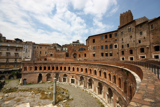 Vista del Mercado de Trajano, Roma