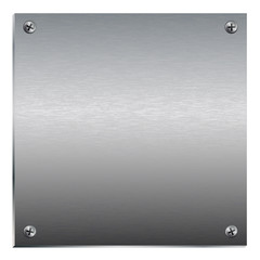 Brushed Metal Plate With Screws - 15256523