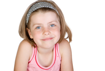 Shot of a Cute Blonde Child against White Background © JPRFphotos