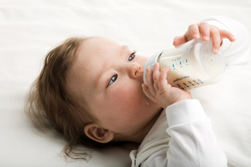 Baby drinking milk