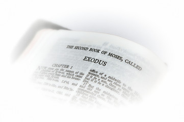 bible open to exodus vignette