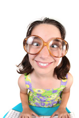 Funny Child Crossing Her Eyes