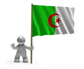 Selbstklebende Fototapeten Algerien Flagge algeria flag © Mandy