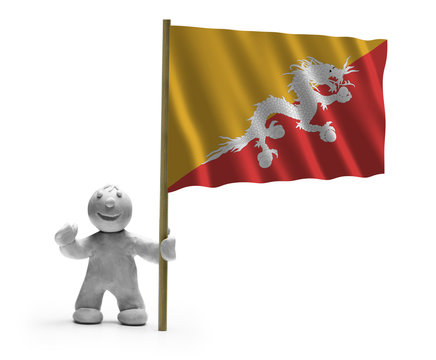 Bhutan Flagge flag