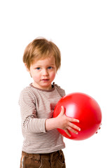 Fototapeta na wymiar boy holding ball