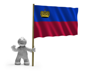Liechtenstein Flagge Fahne