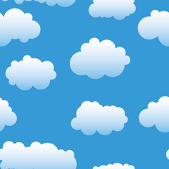 Abstract clouds background. Seamless. Vector illustration.