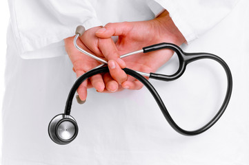 medical doctor with a stethoscope