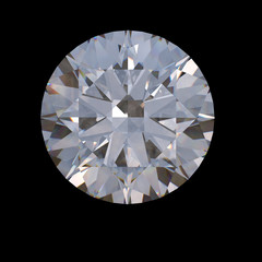 3d Round brilliant cut diamond