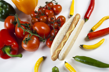 Hot Dog isolated on white