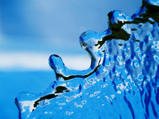 closeup of water in motion