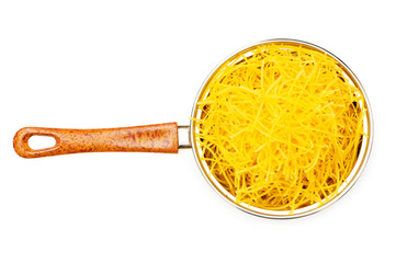 Spaghetti pot isolated on the white background