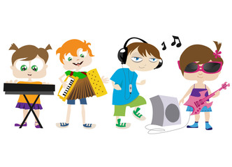 kids playing music