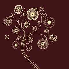 beautiful abstract vector tree design