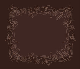 Floral banner, vector