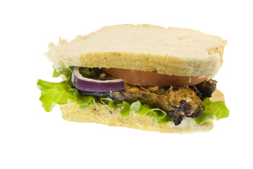 itialian bread grille chicken sandwich on white