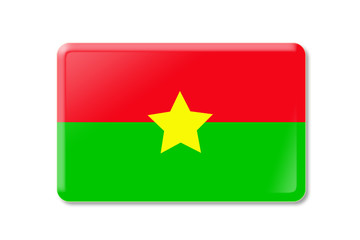 Burkina Fasobutton rechteckig