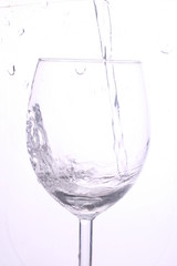 Water in a wine glass