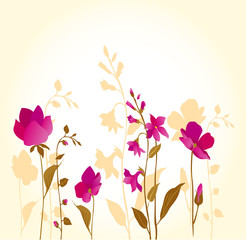 Pink flowers_golden