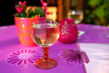 Glass Moselle wine
