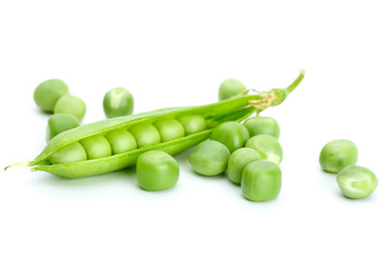 Peas and cracked pod