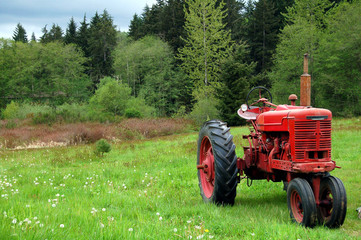 Vintage Red Tractor